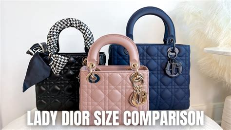 lady dior mini nera|lady dior small size.